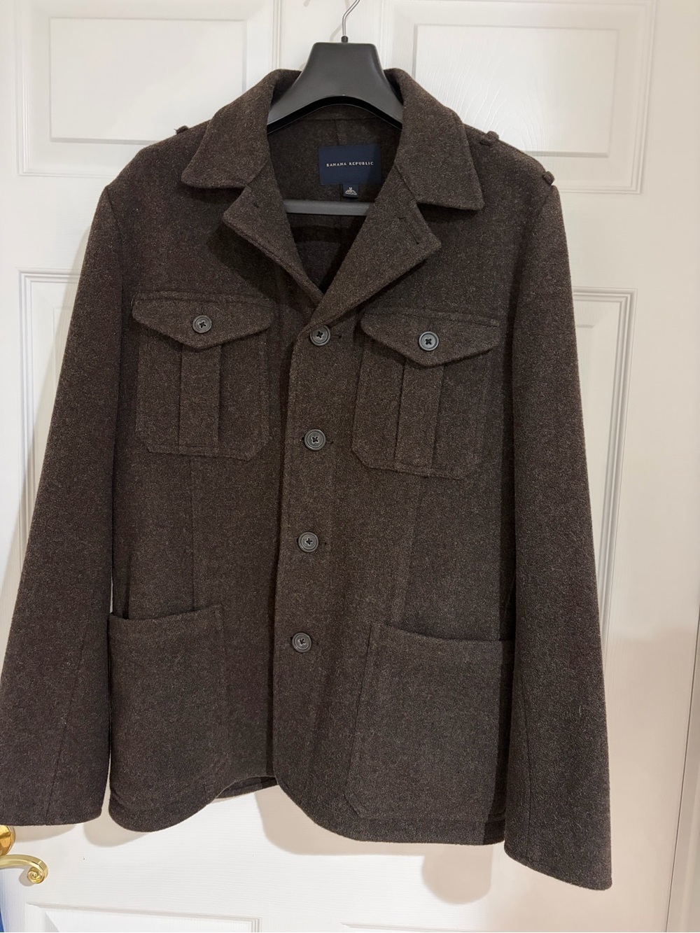 Banana Republic Brown Wool-Blend Military Field Jacket